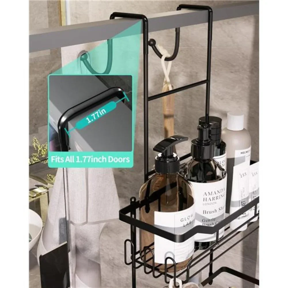 Hanging ShowerCaddy Over the Door with SoapHolder,No Drilling Adhesive Organizer